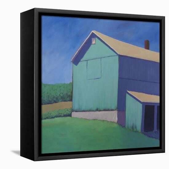 Rustic Teal-Carol Young-Framed Stretched Canvas