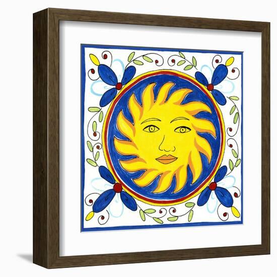 Rustic Tile I-Chariklia Zarris-Framed Art Print