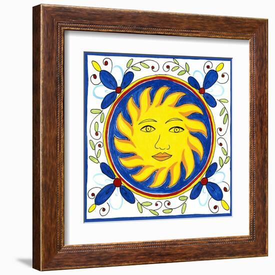 Rustic Tile I-Chariklia Zarris-Framed Art Print