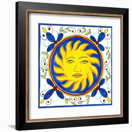 Rustic Tile I-Chariklia Zarris-Framed Art Print