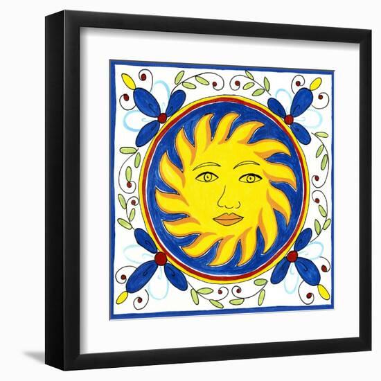 Rustic Tile I-Chariklia Zarris-Framed Art Print