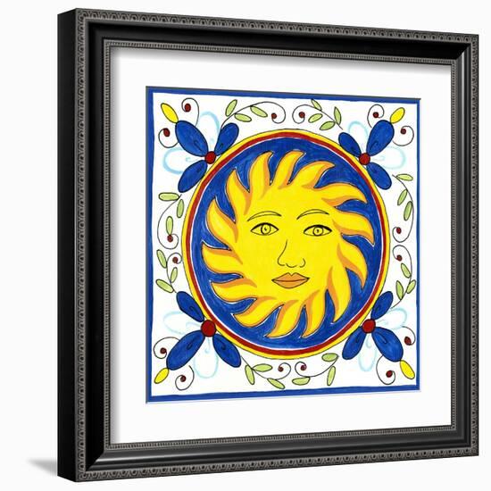 Rustic Tile I-Chariklia Zarris-Framed Art Print