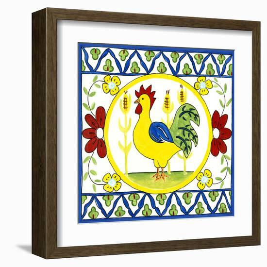 Rustic Tile V-Chariklia Zarris-Framed Art Print