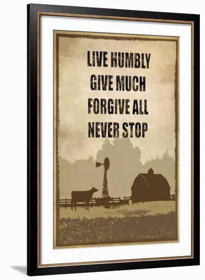 Rustic Type - Live-Tania Bello-Framed Giclee Print