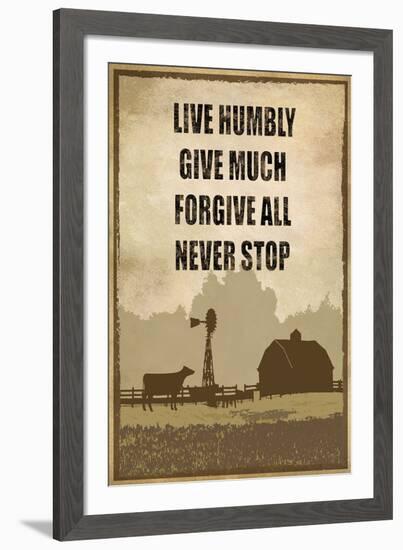 Rustic Type - Live-Tania Bello-Framed Giclee Print