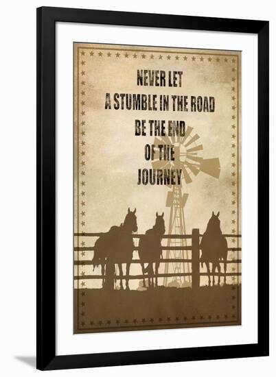 Rustic Type - Never-Tania Bello-Framed Giclee Print