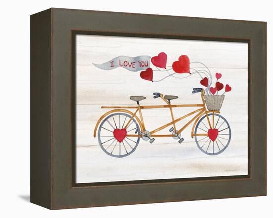 Rustic Valentine Bicycle-Kathleen Parr McKenna-Framed Stretched Canvas