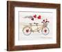 Rustic Valentine Bicycle-Kathleen Parr McKenna-Framed Art Print