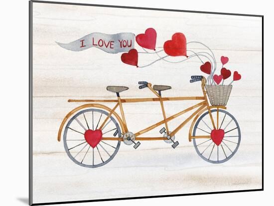 Rustic Valentine Bicycle-Kathleen Parr McKenna-Mounted Art Print