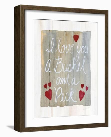 Rustic Valentine Bushel and a Peck-Kathleen Parr McKenna-Framed Art Print