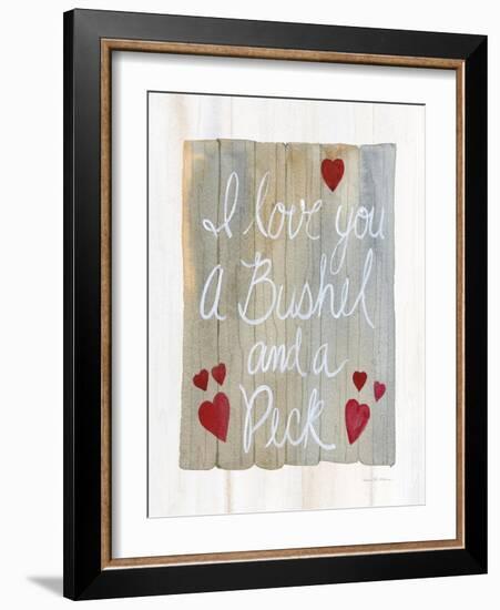 Rustic Valentine Bushel and a Peck-Kathleen Parr McKenna-Framed Art Print