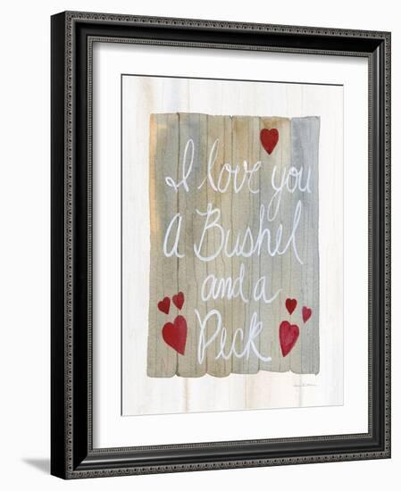 Rustic Valentine Bushel and a Peck-Kathleen Parr McKenna-Framed Art Print