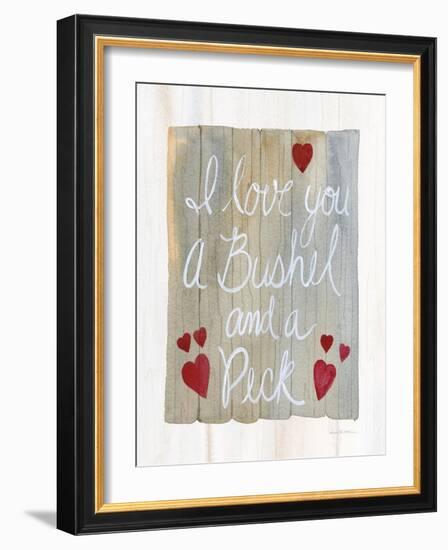 Rustic Valentine Bushel and a Peck-Kathleen Parr McKenna-Framed Art Print