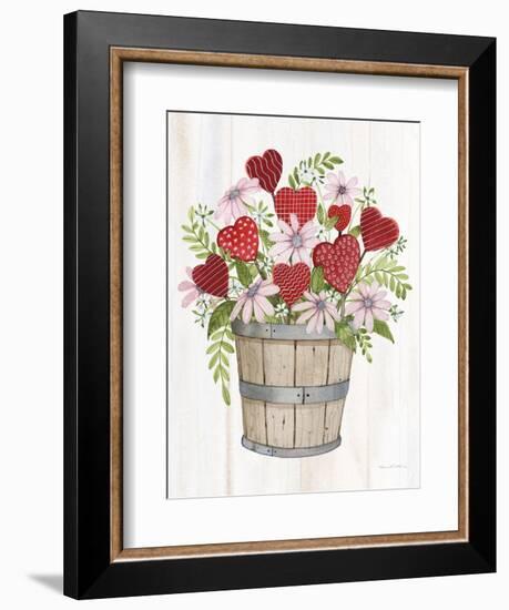 Rustic Valentine Bushel Basket-Kathleen Parr McKenna-Framed Premium Giclee Print