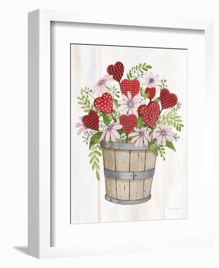 Rustic Valentine Bushel Basket-Kathleen Parr McKenna-Framed Premium Giclee Print