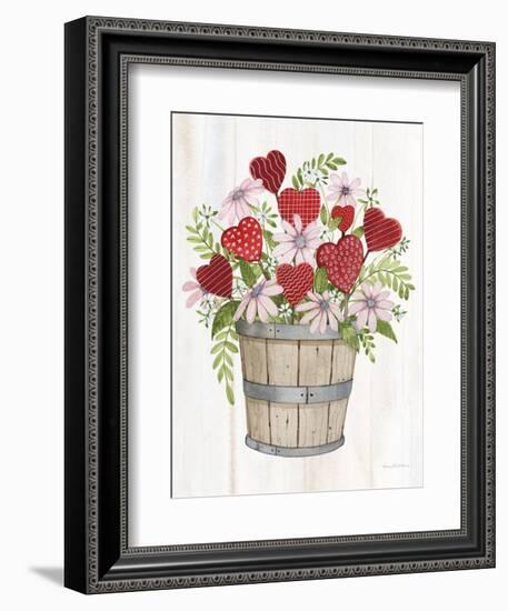 Rustic Valentine Bushel Basket-Kathleen Parr McKenna-Framed Premium Giclee Print