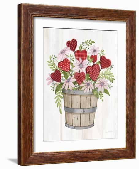 Rustic Valentine Bushel Basket-Kathleen Parr McKenna-Framed Art Print