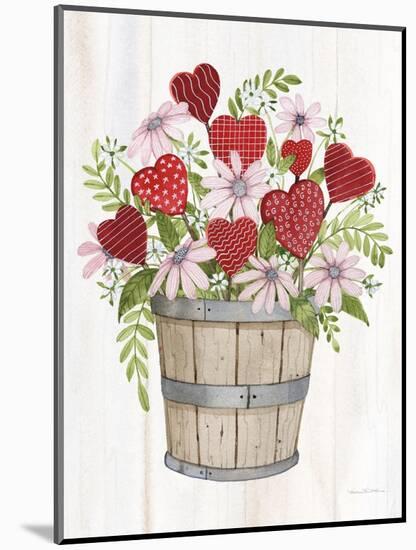 Rustic Valentine Bushel Basket-Kathleen Parr McKenna-Mounted Art Print