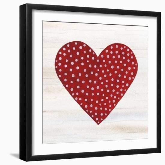 Rustic Valentine Heart I-Kathleen Parr McKenna-Framed Art Print