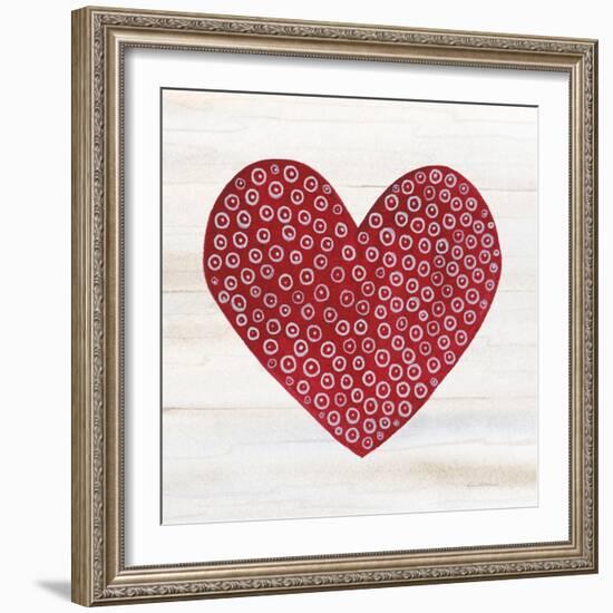 Rustic Valentine Heart III-Kathleen Parr McKenna-Framed Art Print