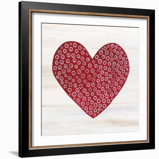 Rustic Valentine Heart III-Kathleen Parr McKenna-Framed Art Print