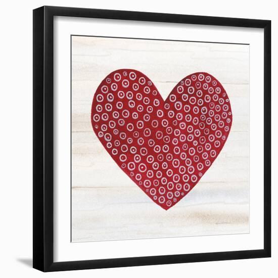 Rustic Valentine Heart III-Kathleen Parr McKenna-Framed Art Print