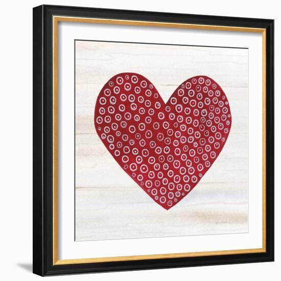 Rustic Valentine Heart III-Kathleen Parr McKenna-Framed Art Print