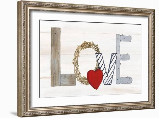 Rustic Valentine Love-Kathleen Parr McKenna-Framed Art Print