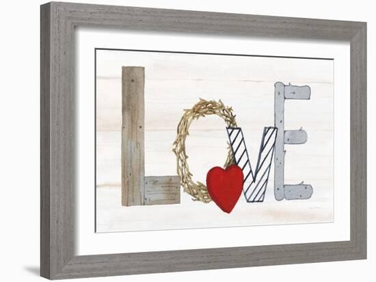 Rustic Valentine Love-Kathleen Parr McKenna-Framed Art Print