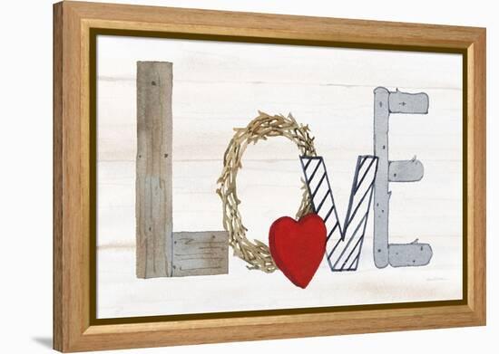 Rustic Valentine Love-Kathleen Parr McKenna-Framed Stretched Canvas