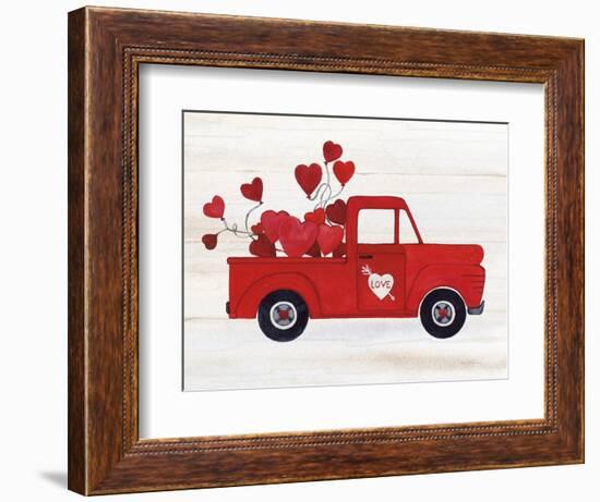 Rustic Valentine Truck-Kathleen Parr McKenna-Framed Premium Giclee Print