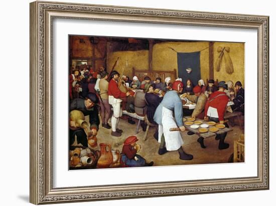 Rustic Wedding, about 1568-Pieter Bruegel the Elder-Framed Giclee Print