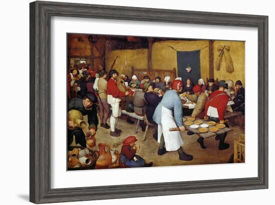 Rustic Wedding, about 1568-Pieter Bruegel the Elder-Framed Giclee Print