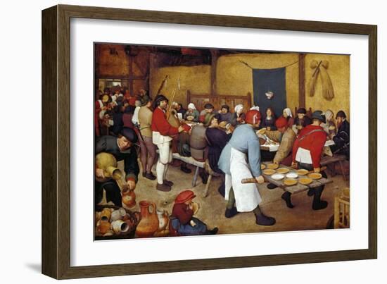 Rustic Wedding, about 1568-Pieter Bruegel the Elder-Framed Giclee Print