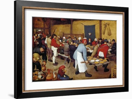 Rustic Wedding, about 1568-Pieter Bruegel the Elder-Framed Giclee Print