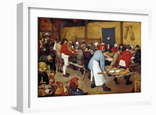 Rustic Wedding, about 1568-Pieter Bruegel the Elder-Framed Giclee Print