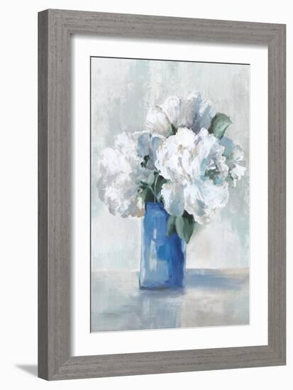 Rustic White Flowers-Alex Black-Framed Art Print