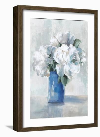 Rustic White Flowers-Alex Black-Framed Art Print