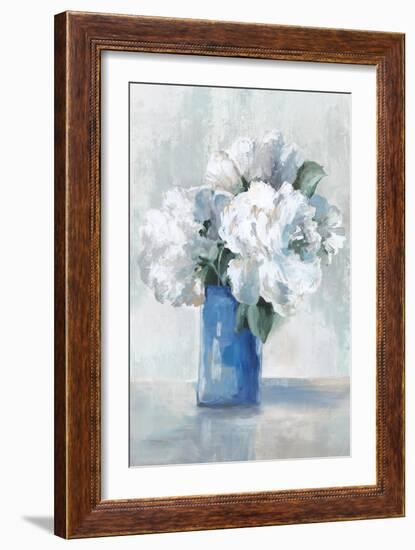 Rustic White Flowers-Alex Black-Framed Art Print