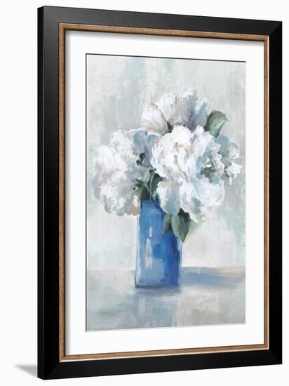 Rustic White Flowers-Alex Black-Framed Art Print