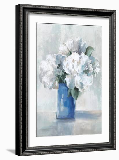 Rustic White Flowers-Alex Black-Framed Art Print