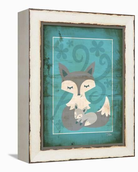 Rustic Woodland Foxes-Teresa Woo-Framed Stretched Canvas