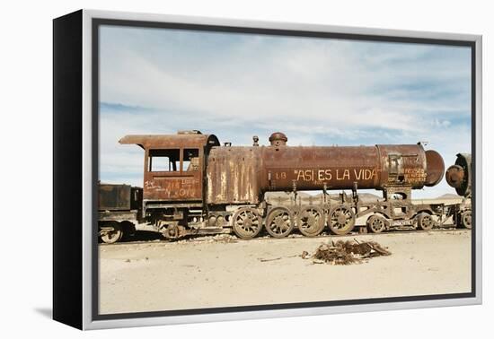 Rusting Locomotive at Train Graveyard, Uyuni, Bolivia, South America-Mark Chivers-Framed Premier Image Canvas