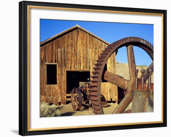 Rusting Machinery, Ghost Town of Berlin. Berlin-Ichthyosaur SP, Nevada-Scott T. Smith-Framed Photographic Print