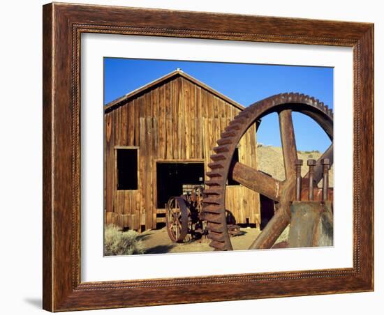 Rusting Machinery, Ghost Town of Berlin. Berlin-Ichthyosaur SP, Nevada-Scott T. Smith-Framed Photographic Print