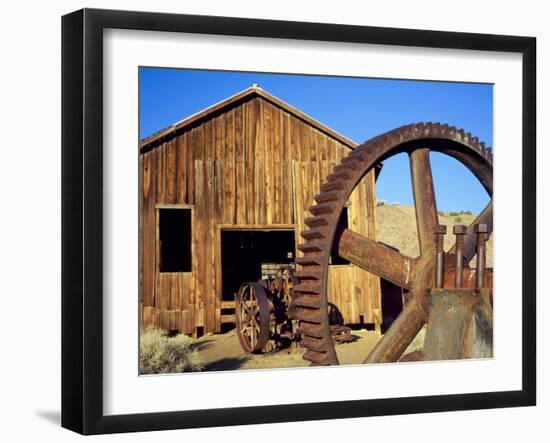 Rusting Machinery, Ghost Town of Berlin. Berlin-Ichthyosaur SP, Nevada-Scott T. Smith-Framed Photographic Print