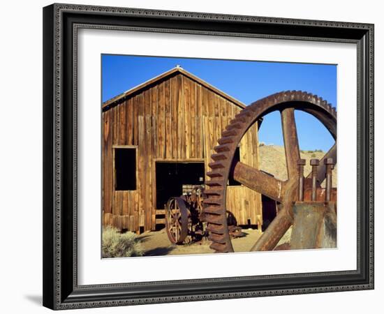 Rusting Machinery, Ghost Town of Berlin. Berlin-Ichthyosaur SP, Nevada-Scott T. Smith-Framed Photographic Print