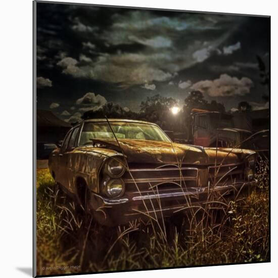 Rusting Old Car in Rural Location-null-Mounted Photographic Print