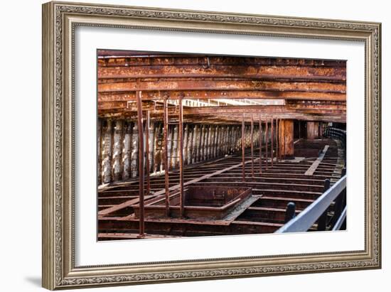 Rusting Ship Structure-RR-Framed Photographic Print