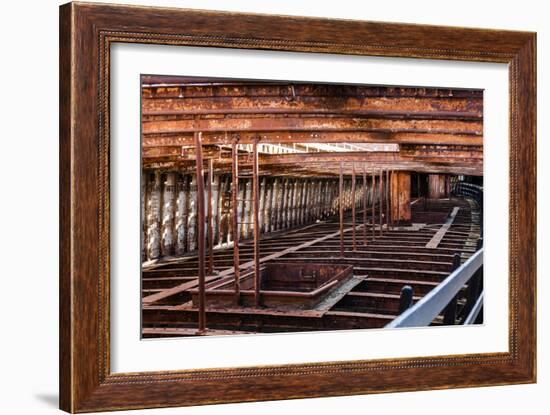 Rusting Ship Structure-RR-Framed Photographic Print